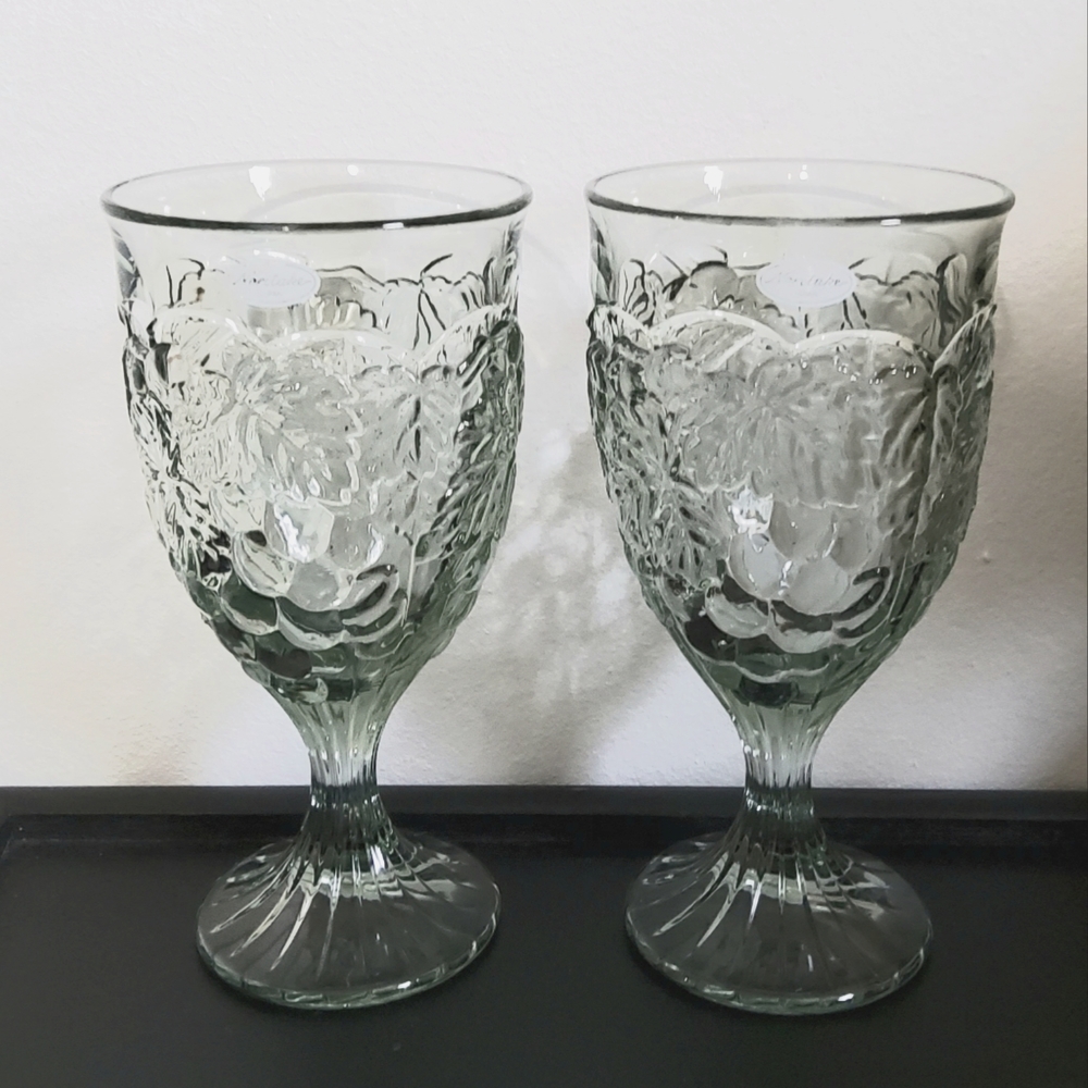 Vintage Noritake Water Goblets, set of two